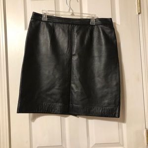 Black Leather Skirt